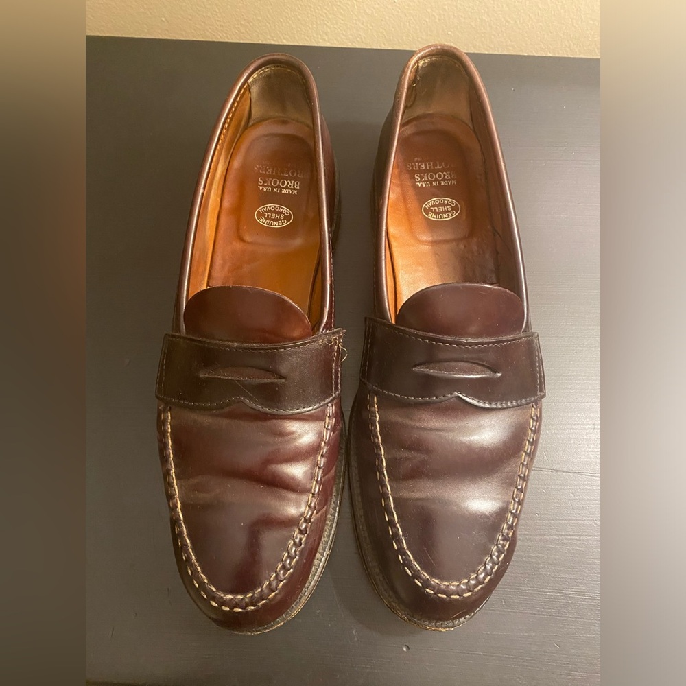 Brooks Bros Shell Cordovan Loafers 10.5D
